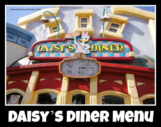 Daisy's Diner Menu | Toontown at Disneyland Resort