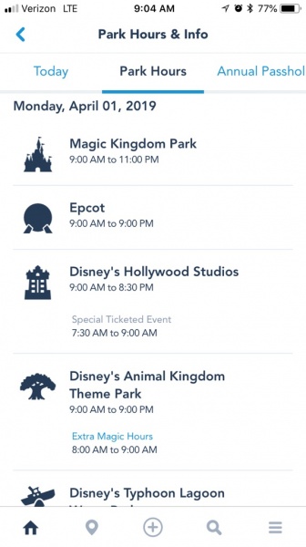 The NEW My Disney Experience App Layout!