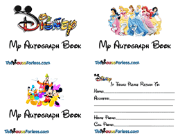 Free Printable Disney Character Autograph Pages (Perfect for Upcoming  Disney Trip)