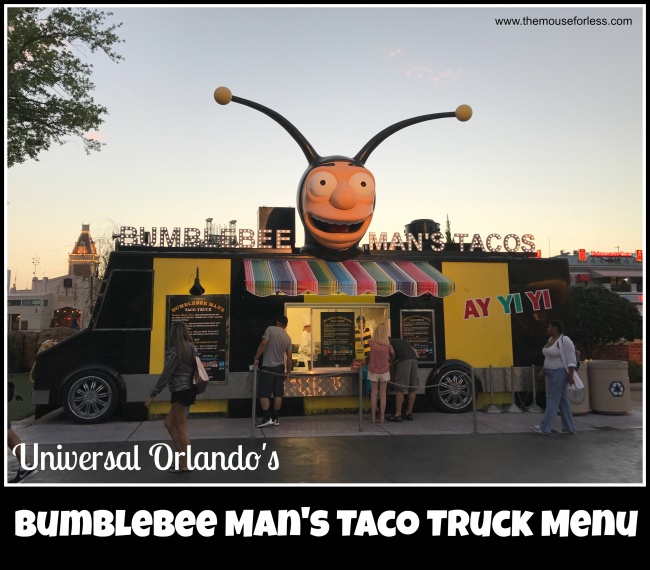 Bumblebee Man's Taco Truck Menu | Universal Studios Florida