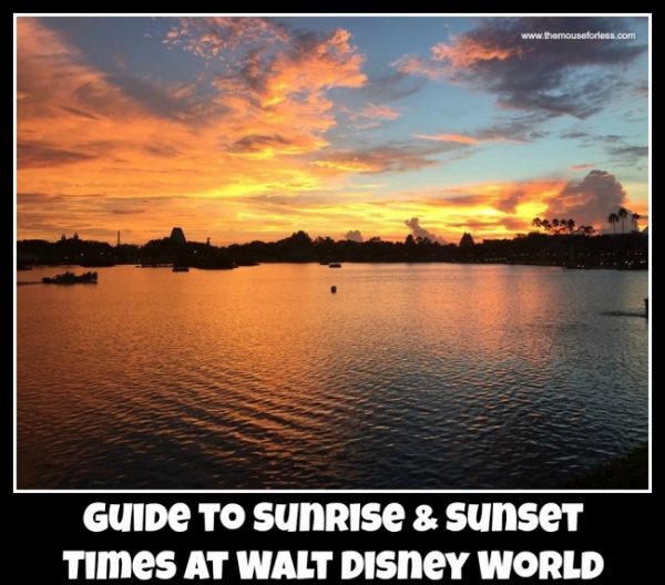 Guide to Sunrise/Sunset Times & After Dark Activities | Walt Disney World