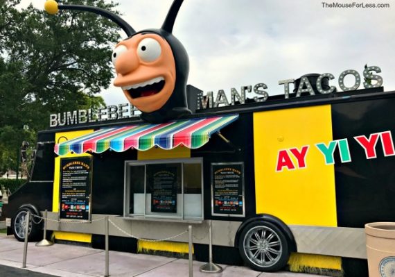 Bumblebee Man's Taco Truck Menu | Universal Studios Florida