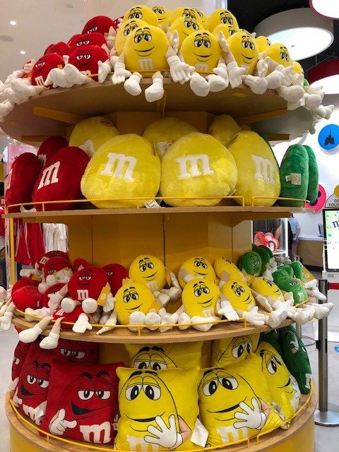 Yellow M&M's Mascot Sells In-Store – Fixtures Close Up