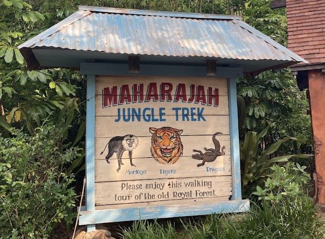 Maharajah Jungle Trek Sign Animal Kingdom