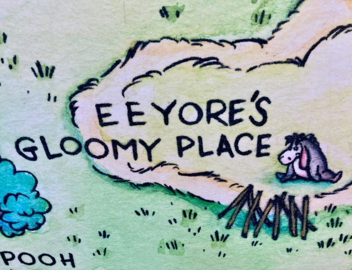 Eeyore map Many Adventures of Winnie the Pooh