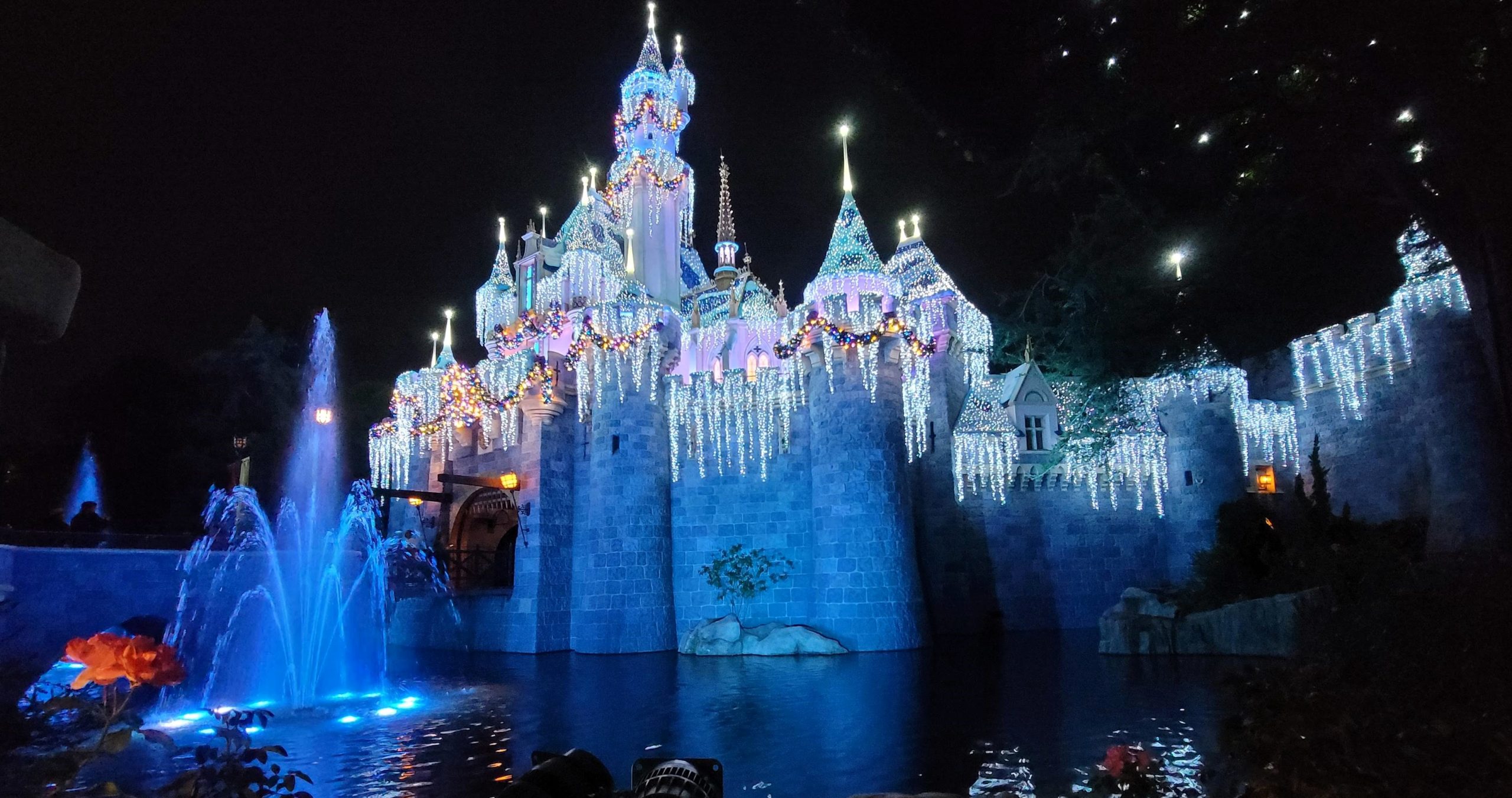 Disneyland Castle at Christmas