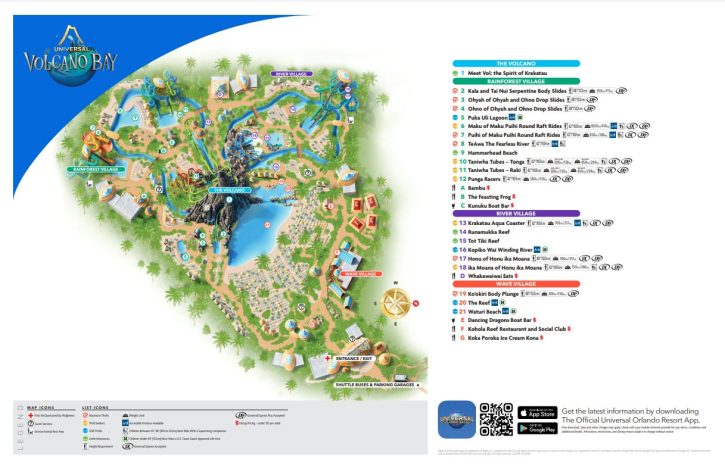 Universal Volcano Bay map