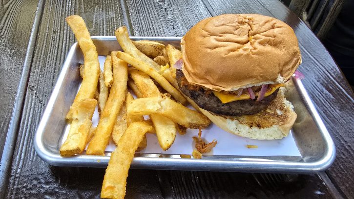 Hungry Bear Barbecue Jamboree - Smoked Angus Beef Burger with Pulled Pork